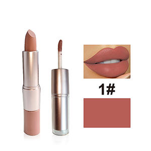 أحمر شفاه نيود أحمر برأسين <span class=keywords><strong>2</strong></span> في 1 بعلامة خاصة أحمر شفاه سائل غير لامع مقاوم للماء وأحمر شفاه كريم - Product Image 5