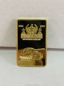 Gran Oferta: Moneda de Desafío Personalizada de la Marca Bison Trust, de Metal Dorado, para Colección de Recuerdos, con Logotipo Fundido en 3D, Estilo Lingote Rectangular de Moda - Product Image 3