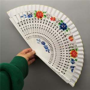 Abanicos de mano de madera con estampado floral español al por mayor, abanicos de flamenco de madera española - Product Image 4