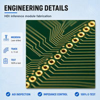 Module d'inférence IA HDI PCB - Carte PCB multicouche 16 couches, service de conception, fabrication et assemblage électronique de PCBA sur mesure