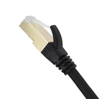 Kabel Patch Ethernet Hitam SFTP 5m CAT6A/CAT7 26AWG(7/0.16MM) dengan PVC BC Kabel Komunikasi Berkinerja Tinggi