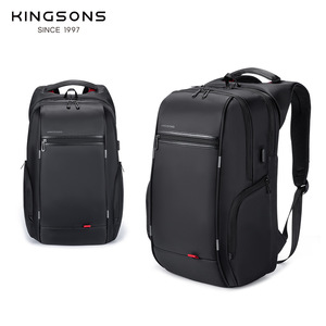 Kingsons Business <b>Backpack</b> 15 Inches Waterproof Large Capacity <b>With</b> Computer <b>Compartment</b> For Men Travel Work - Product Image 4