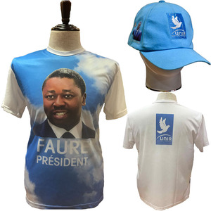 Materiali per la campagna Togo con stampa personalizzata 100% maglietta politica della campagna elettorale in poliestere - Product Image 2
