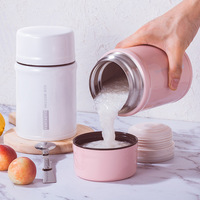 Thermos pour aliments, double paroi sous vide en acier inoxydable, boîte à lunch pour enfants, thermos isotherme avec cuillère pour 24 oz