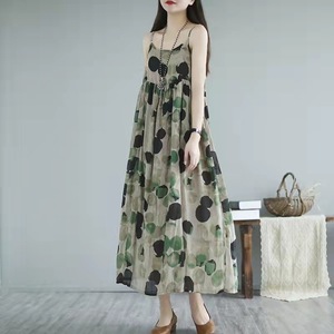 Mujeres Loose Fit Casual Summer V Neck Bohemianv Round Dot Pattern Maxi Vestidos largos Trendy Chic <span class=keywords><strong>Curvy</strong></span> Elegant Outfits - Product Image 5