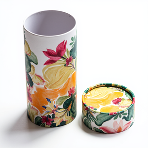 Emballage cosmétique biodégradable personnalisé imprimé Papier d'art Kraft Core Cylindre Tube Boîtes en carton rondes - Product Image 3