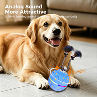 Juguete Inteligente para Perros con Sensor de Movimiento, Pelota Ecológica de Material Compuesto ETPU, Motor Resistente, 2 Modos de Velocidad Dinámica, Cuerda para Jalar