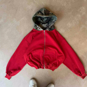 Sudadera con Capucha Finch Garment Personalizada, 460 GSM, Gruesa, con Costura Inversa, Doble Cremallera, de Algodón French Terry, Forro de Camuflaje - Product Image 1