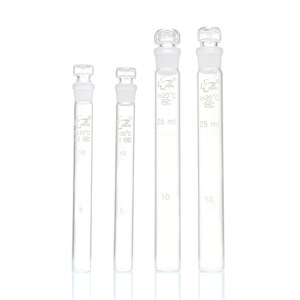 Tubes colorimétriques en verre Huida 10 ml 25 ml, tubes à essai de laboratoire à fond plat avec bouchon - Product Image 3