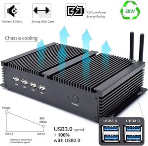 De ventilatorloze <span class=keywords><strong>mini</strong></span>-desktopcomputer wordt geleverd met 8GB DDR3L RAM en 128GB MSATA SSD voor snelle opstart, gegevensoverdracht, I5 2-core CPU. - Product Image 4