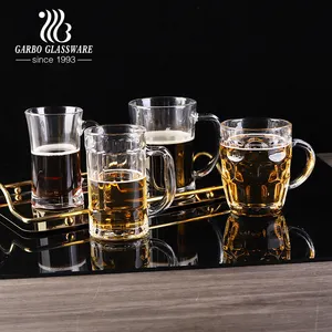 Hot Selling Ready Goods of Beer Glass Mugs Bright White Popular Glass Coffee Tea Mugs Party Football Decor Glass Beer Mugs