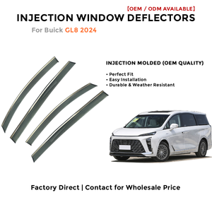 Injection Side Window Deflectors Visor Rain Guards for Buick Bucik GL8 2024 Wind Deflector Auto Accessories - Product Image 2