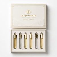 Boîte d'échantillons de parfum personnalisée à faible MOQ, kit de découverte, 6 compartiments avec insert en EVA pour 3ml, 5ml, 10ml