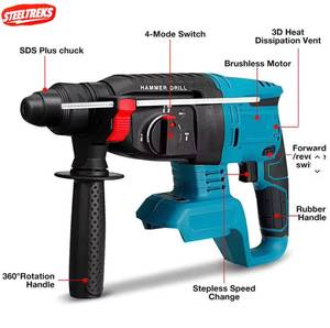 Marteau perforateur rotatif sans fil pour batterie <span class=keywords><strong>Makita</strong></span> 18V, diamètre de perçage max. 1-1/8 pouce, 2 Joules, outil pour béton et maçonnerie (outil seul) - Product Image 1