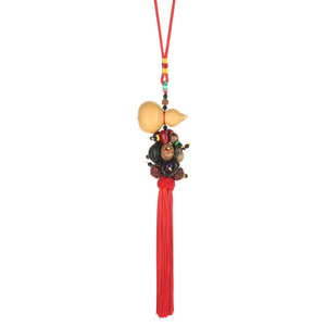 Pendentif de voiture en graines de Bodhi naturelles Chunying'er, boucle de sécurité en bois de pêche, porte-clés traditionnel chinois pour ornement de rétroviseur - Product Image 3