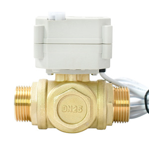 Vanne à boisseau sphérique électrique Tonhe 1 pouce en laiton, type T, automatique avec arrêt en cas de panne de courant pour eau et air - Product Image 3