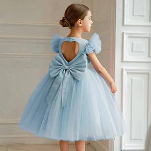 Robe de princesse en tulle et maille pour filles, élégante, pour fête, récital de piano, spectacle, concours, anniversaire, déguisement - Product Image 2