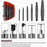 DZ 6 pièces extracteur de vis en acier de qualité industrielle et bricolage ensemble personnalisable OEM outils d'assemblage à main pour la mesure