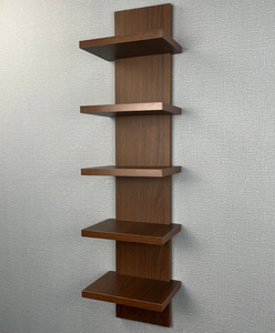 Estante <span class=keywords><strong>de</strong></span> esquina con montaje en pared, repisa flotante <span class=keywords><strong>de</strong></span> madera rústica <span class=keywords><strong>de</strong></span> 5 niveles para dormitorio, sala <span class=keywords><strong>de</strong></span> estar, baño, cocina y oficina - Product Image 1