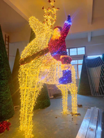 Renne de Noël / Décoration de Noël Renne Père Noël Éclairage Renne stylisé