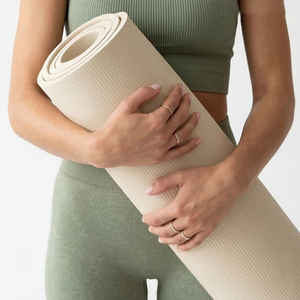 Tappetino Yoga NBR Ecologico e Durevole, Alta Densità 10mm, Resistente agli Strappi, Antiscivolo, per Pilates, Palestra, Fitness, con Cinghia di Trasporto, OEM - Product Image 1