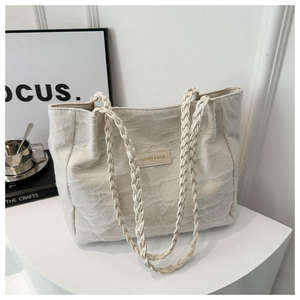 Bolso Tote de Gran Capacidad Estilo Coreano para Mujer, Bolso de Mano Portátil de <span class=keywords><strong>un</strong></span> Solo Hombro, Regalo Artístico, Bolso de Compras - Product Image 1