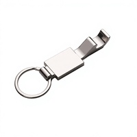 Décapsuleur porte-clés rectangulaire en alliage vierge pour sublimation, personnalisable par transfert thermique, pour logo DIY, vente en gros