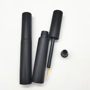 12cm en plastique noir Mascara cils tube 4ml mat noir gel de silice brosse eyeliner emballage conteneur mascara brosses