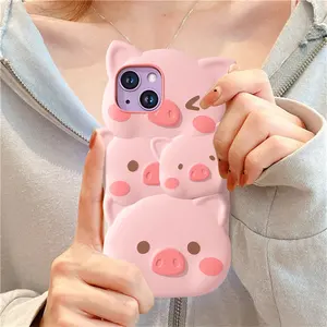 CUSTOM ODM/OEM 3D PVC Mobile Phone Cases Cute Mobile Phone Silicone Case With Your Own Logo