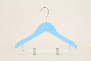 Butler Courtesy Blue children's clothes rack wooden custom kids hangers strong expensive clothes hangers