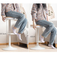 Tabouret de bar de style japonais pouvant être relevé et pivoté, chaise de bar pour la maison, la cuisine, chaise à pieds hauts en fer forgé, tabouret de bar d'îlot.