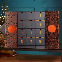 Calendrier de Noël 24 jours personnalisé Boîte aveugle Boîte vide Emballage de boîte cadeau Carton cadeau pour Noël