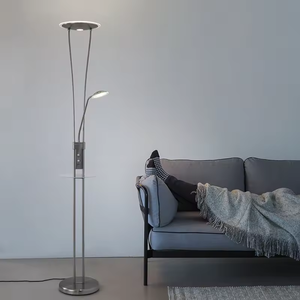 Hot Sale Modern Minimalist Double-Head <b>LED</b> <b>Floor</b> <b>Lamp</b> Postmodern Design with Iron Body and Red Shade for Living Room or Sofa - Product Image 1