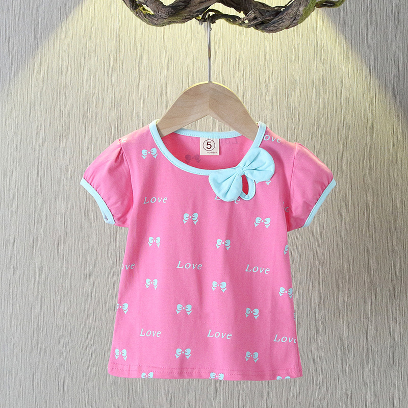 Лето 2021, новинка, детская одежда Sunny Baby, футболка с коротким рукавом и мультяшным принтом для маленьких девочек, Топ