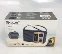 GOLON R10BTS Am Fm Sw Radio Portable Monde Récepteur 11 Bande Mp3 Jouer Dab Vieux Rétro Boombox Radio