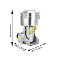 Moulin Électrique Domestique Haute Capacité pour Noix, Blé, Riz, Épices, Piments Secs et Herbes – 1500g