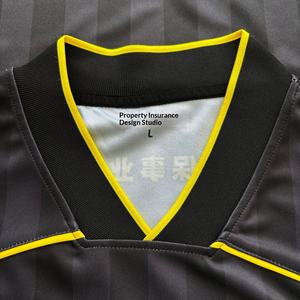 قميص رياضي ريترو رائج، ملابس كرة قدم مخصصة للمشجعين، قصير مخطط، 100% بوليستر مضاد للبكتيريا، صيفي محايد، فضفاض للأزواج - Product Image 5