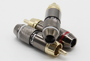 Conector RCA de sonido Musical, adaptador de conector RCA chapado en oro HiFi de 24K para Cable de altavoz de Audio y Vídeo de 8mm - Product Image 4
