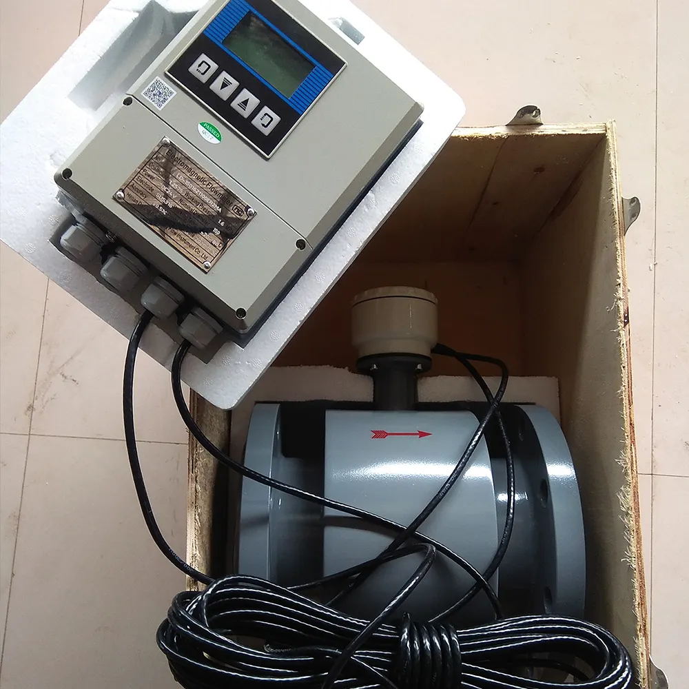 Integrated Magnetic Flowmeter Caudalimetro DN100 2inch 4-20mA RS485 Digital Water Electromagnetic Flow Meter