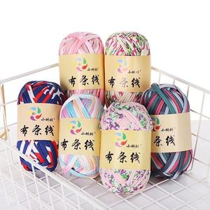 Paniers de rangement en fil épais 100% polyester faits à la main <span class=keywords><strong>prix</strong></span> spécial couverture au Crochet tapis de sol teint tissage Crochet sacs fil - Product Image 2