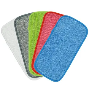 Almohadilla de mopa de microfibra lavable, mopa de limpieza de suelo reemplazable con chorro húmedo, recargas