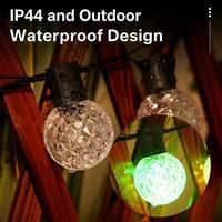 Guirnalda de Luces LED RGB G40 para Exteriores, Control Inteligente por Bluetooth a través de Aplicación, Luces de Colores Cambiantes IP44, Luces Decorativas para Fiestas Navideñas