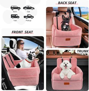 Pet Car Seat Travel <strong>Bed</strong> with Storage Pockets and <strong>Dog</strong> Safety Belt - Product Image 5
