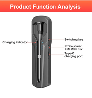 Thermomètre de viande sans fil Bluetooth, application intelligente pour BBQ, viande, four, Grill, cuisson des aliments,