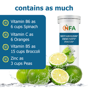 Servicio de Marca Privada: Tableta Efervescente para el Metabolismo e Inmunidad con Zinc y Vitamina B5 que Aumenta la Tasa Metabólica - Product Image 2