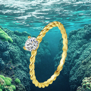 Fenny 925 SILIVER Waterproof Engagement Women's Eternity Band Stainless Steel <b>Ring</b> with Zirconia Trendy Wholesale Jewelry - Product Image 3