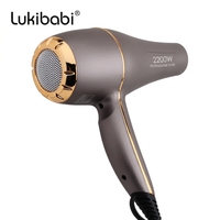 Sèche-cheveux ionique professionnel Lukibabi 2200W à haute vitesse avec diffuseur gratuit pour usage domestique et en salon