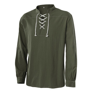 Camicia da <span class=keywords><strong>uomo</strong></span> di alta qualità moda fasciatura manica lunga <span class=keywords><strong>medievale</strong></span> rinascimentale camicia gotica per gli uomini - Product Image 3