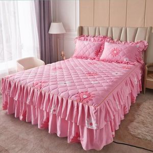 <span class=keywords><strong>Lenzuola</strong></span> Trapuntate Spesse, Tessuti per <span class=keywords><strong>Letto</strong></span>, Copriletto, Lenzuolo Piatto in Cotone con Motivi Floreali, Copriletto con Balza - Product Image 2