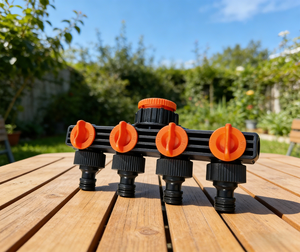 Adaptateur de <span class=keywords><strong>robinet</strong></span> réglable OEM Easy Grip 1 à 4 sorties avec vanne <span class=keywords><strong>d</strong></span>'arrêt pour irrigation et <span class=keywords><strong>arrosage</strong></span> - Product Image 1